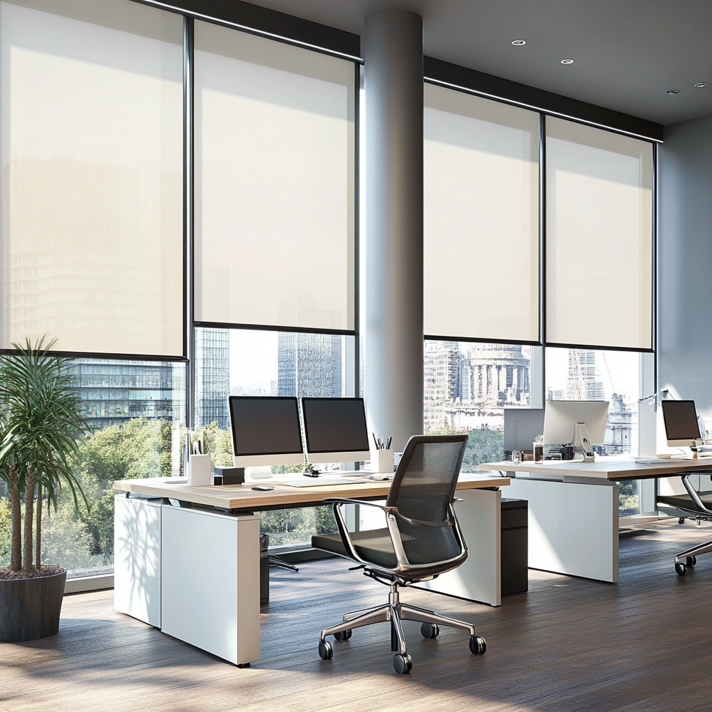 Cortinas en oficina